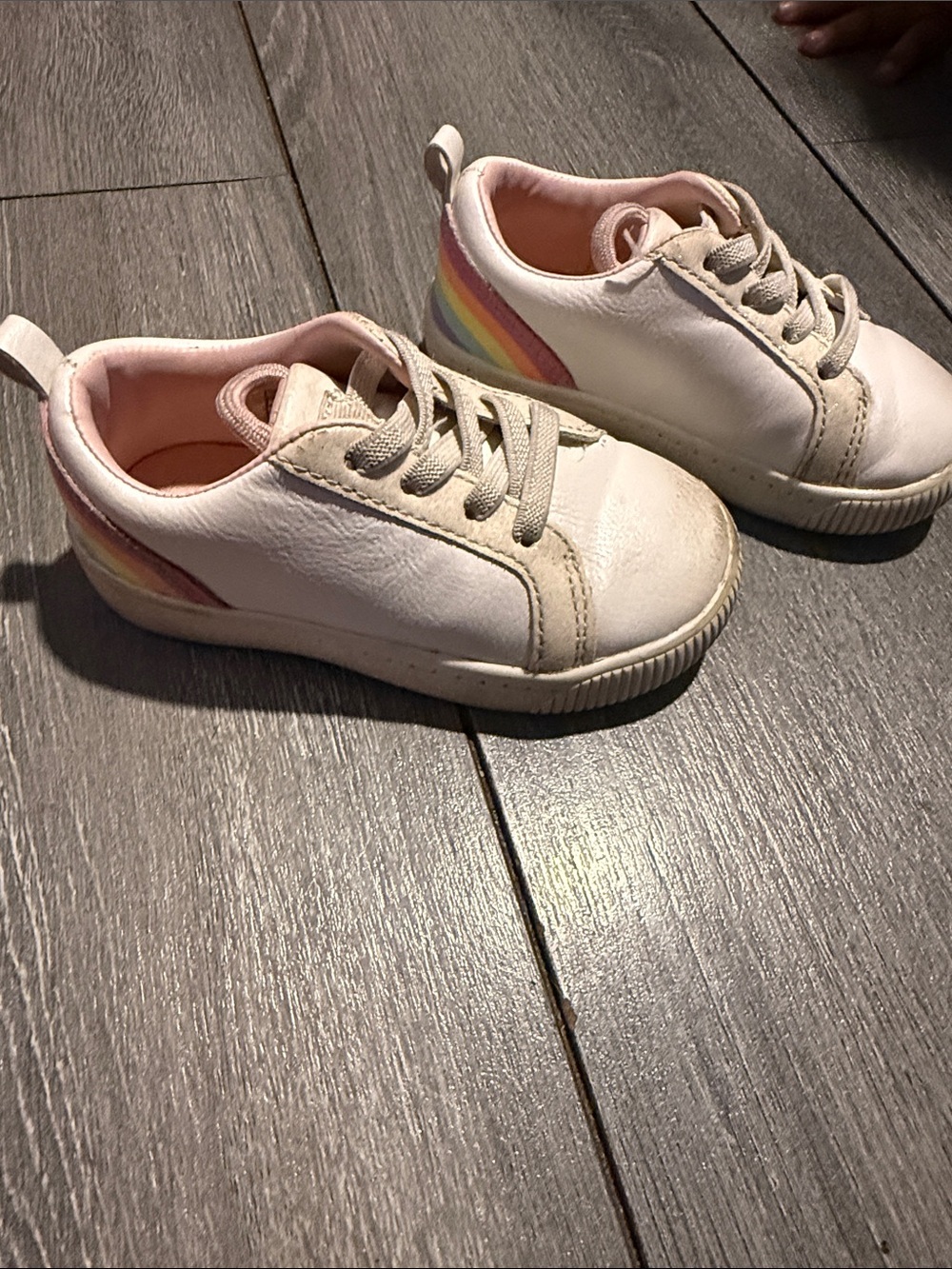 Carter's White and Light Pink Toddler Sneakers - Picture 4 of 6